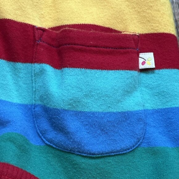 Frugi Reversible Snuggle Jacket, Rainbow Stripe 2/3 - Picture 7 of 13